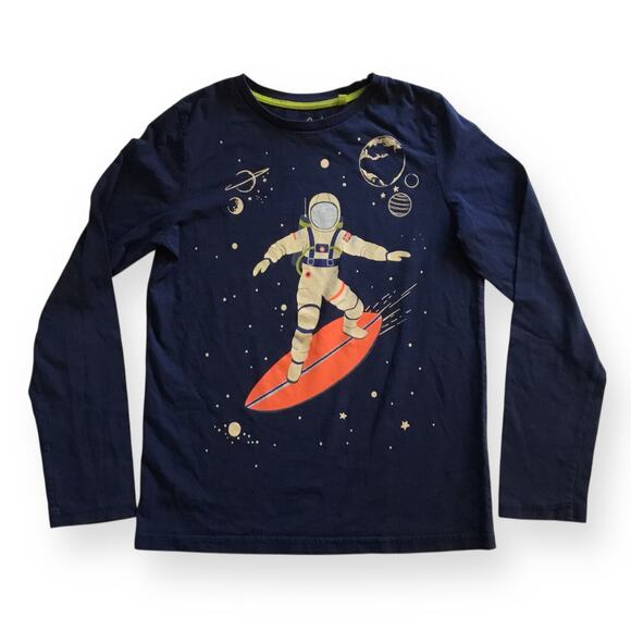 Mini Boden navy surfer astronaut tee - Picture 1 of 4